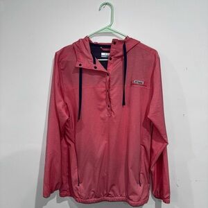 Columbia Pink Hooded Jacket with Navy Details